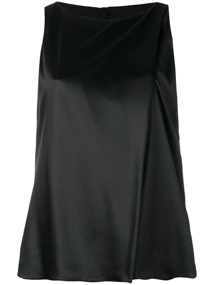 Giorgio Armani Pleated Front Tank - Black