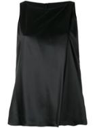 Giorgio Armani Pleated Front Tank - Black