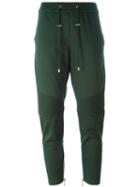 Balmain Biker Track Pants, Women's, Size: 36, Green, Cotton/spandex/elastane