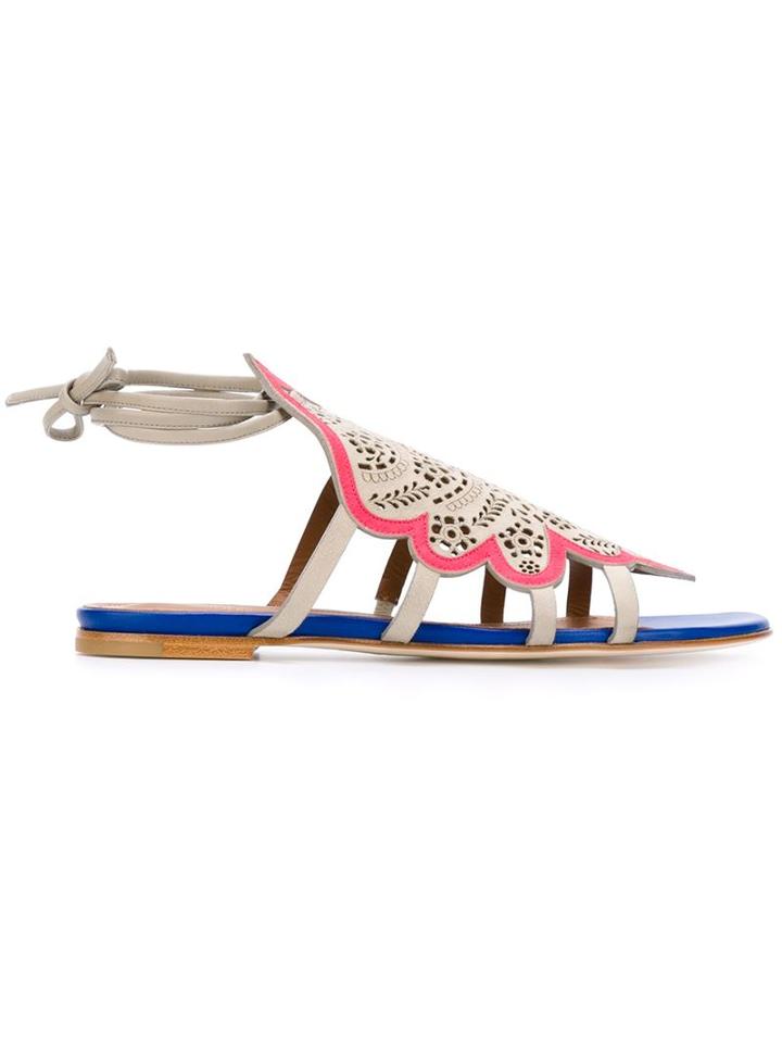 Malone Souliers 'ella' Laser Cut Sandals
