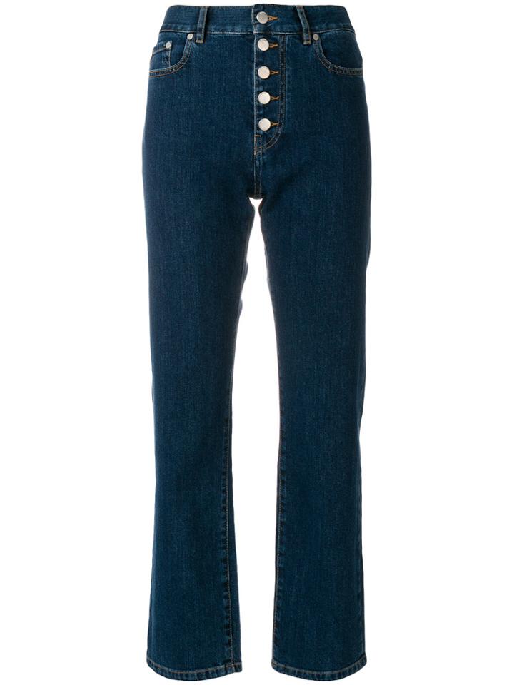 Joseph Straight Cropped Jeans - Blue