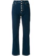 Joseph Straight Cropped Jeans - Blue