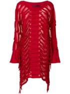 Di Liborio Laser Net Asymmetric Dress - Red