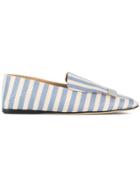 Sergio Rossi Portofino Striped Loafers - Blue