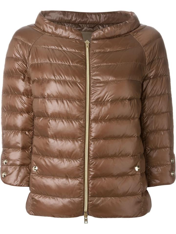 Herno Padded Jacket, Women's, Size: 46, Brown, Polyamide/feather Down