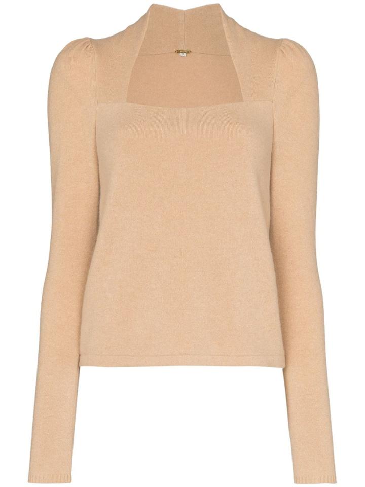 Johanna Ortiz Square Neck Jumper - Brown