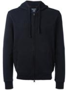 Woolrich Embossed Logo Zipped Hoodie, Men's, Size: Large, Blue, Cotton