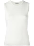 P.a.r.o.s.h. Sibi Knitted Tank, Women's, Size: Medium, White, Silk/spandex/elastane