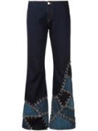 Jean Paul Gaultier Vintage Crushed Effect Jeans, Women's, Size: 40, Blue