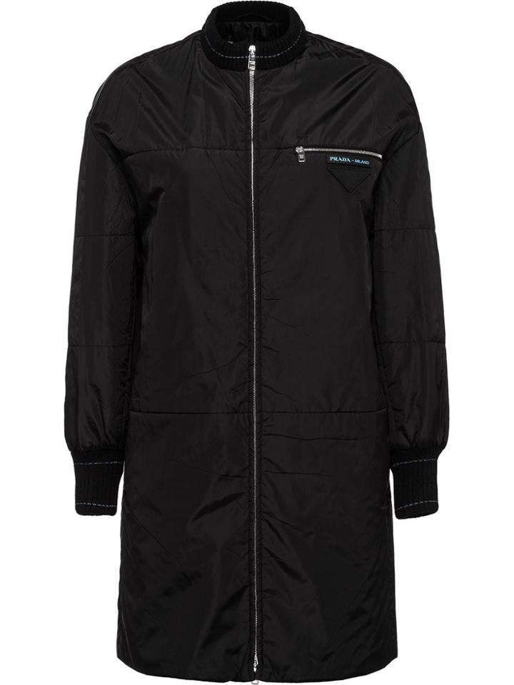 Prada Feather Nylon Caban Jacket - Black