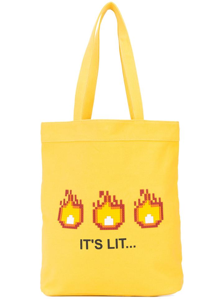 Mostly Heard Rarely Seen 8-bit It's Lit Tote - Yellow & Orange