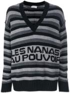 Sonia Rykiel Long Sleeved V-neck Jumper - Black