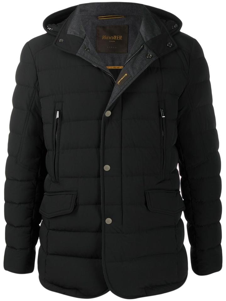 Moorer Panelled Down Jacket - Black