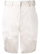 Tatuna Nikolaishvili - High-low Hem Shorts - Women - Silk - S, Women's, Nude/neutrals, Silk