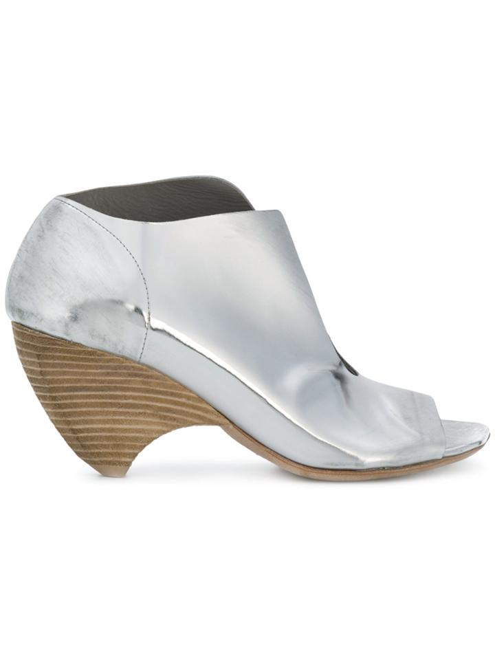 Marsèll Curved Heel Open Toe Pumps - Grey