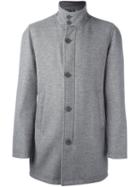 Herno High Neck Coat, Men's, Size: 52, Grey, Polyamide/polyester/cashmere