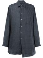Ann Demeulemeester Extra Long Linen Shirt - Grey
