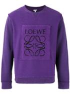 Loewe Logo Print Sweatshirt, Men's, Size: Medium, Pink/purple, Cotton