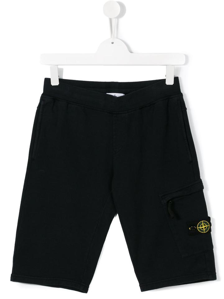Stone Island Kids - Casual Shorts - Kids - Cotton - 14 Yrs, Boy's, Blue