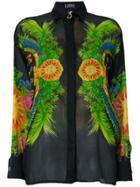 Versace Vintage Miami Florida Printed Shirt - Black