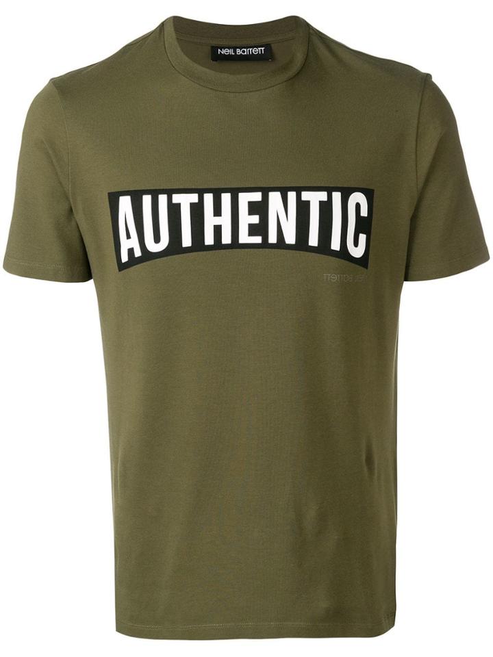 Neil Barrett Authentic Logo T-shirt - Green