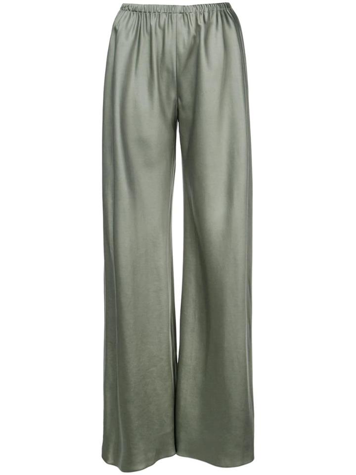 The Row Wide Leg Trousers - Green