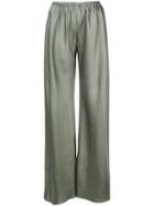 The Row Wide Leg Trousers - Green