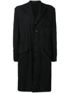 Yohji Yamamoto Shirt-style Midi Coat - Black