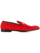 Doucal's Piped Trim Loafers - Red