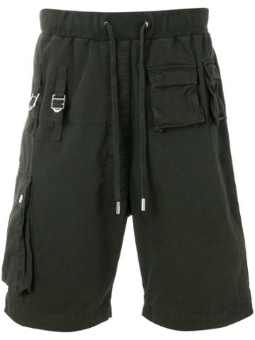 Overcome Fitted Cargo Shorts - Black