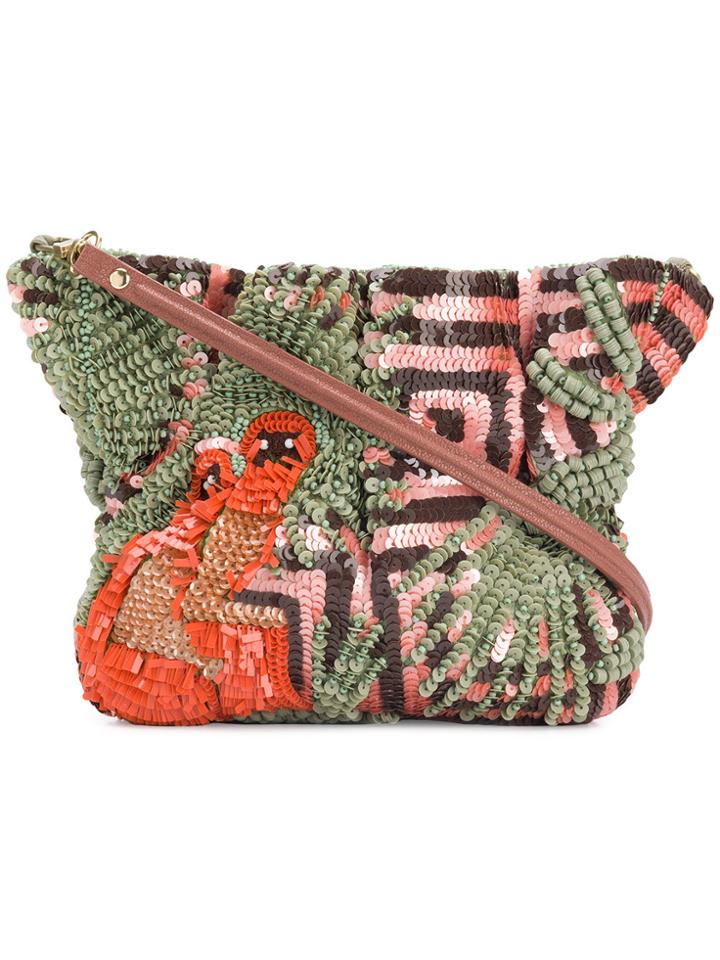 Jamin Puech Beaded Shoulder Bag - Green