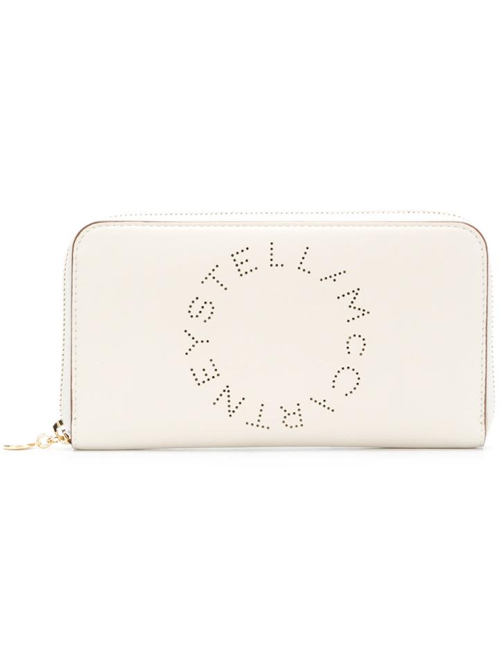 Stella Mccartney Perforated Logo Wallet - White