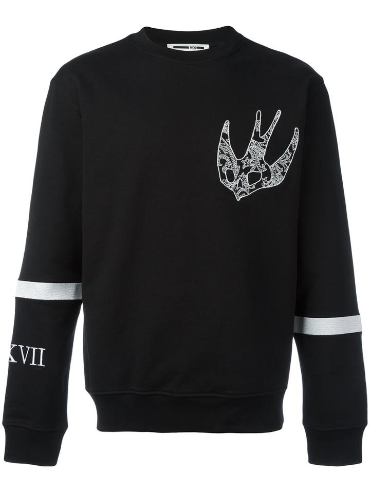 Mcq Alexander Mcqueen Swallow Sweatshirt, Men's, Size: Medium, Black, Cotton