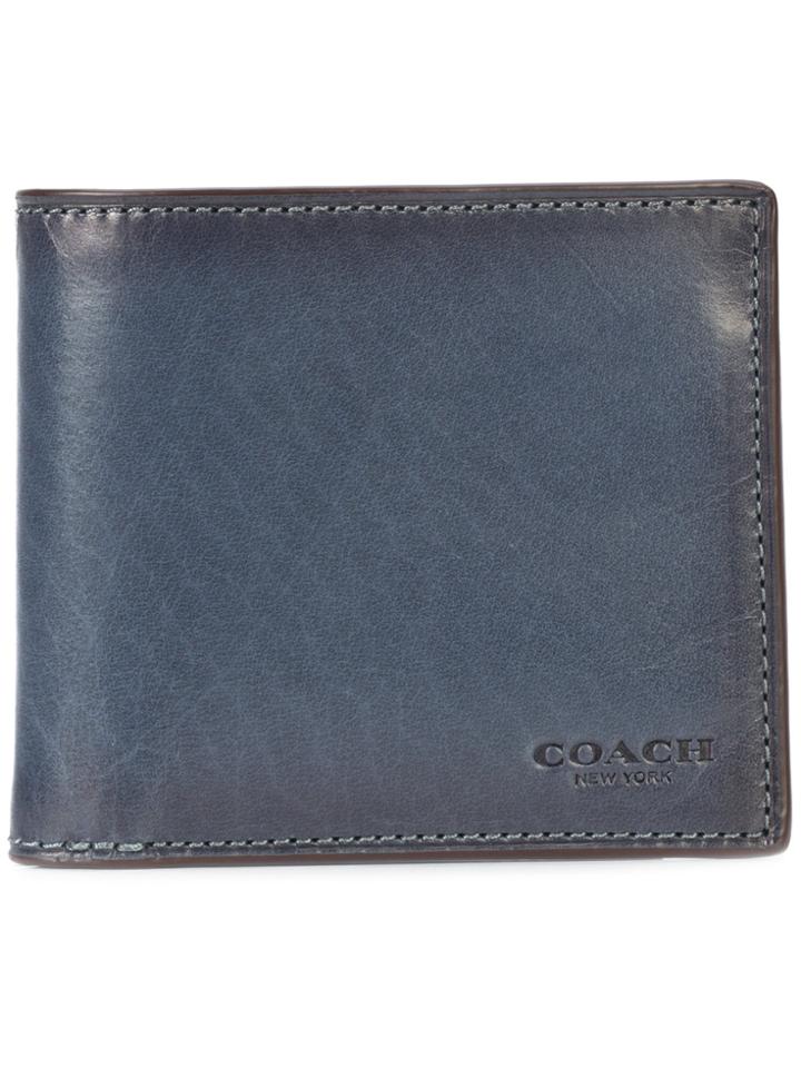 Coach Double Billfold Wallet - Blue
