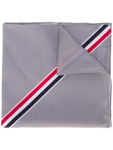Thom Browne - Striped Scarf - Men - Cotton - One Size, Grey, Cotton