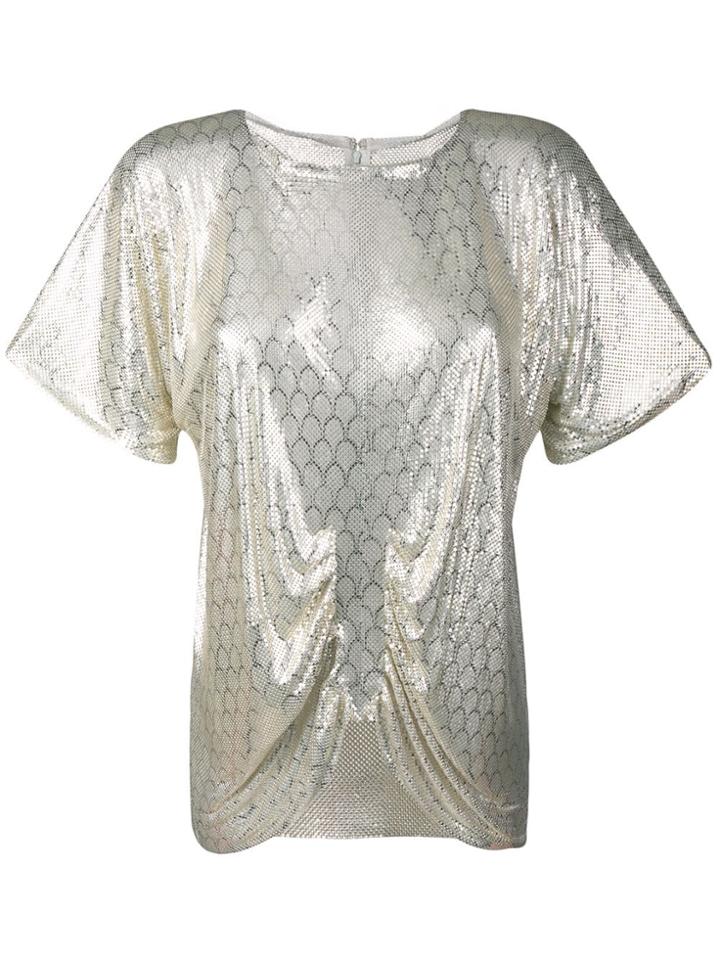 Katheleys Pre-owned 1970's Whiting & Davis Disco Blouse - Silver