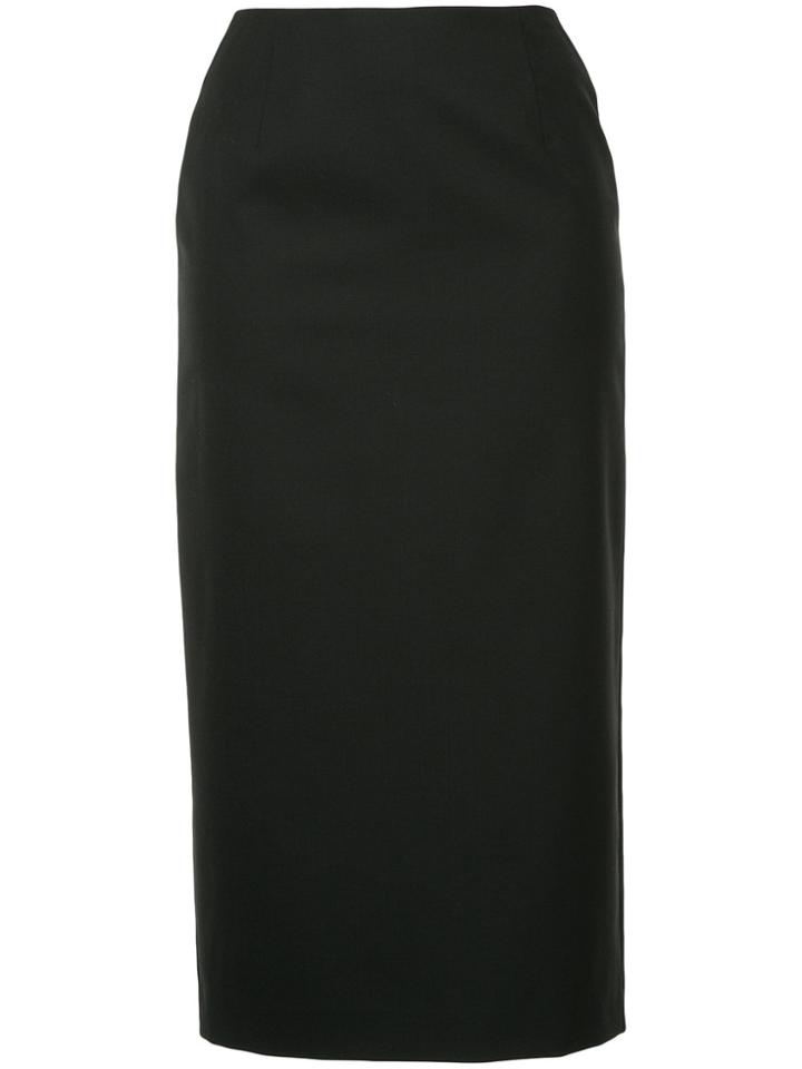 Le Ciel Bleu Midi Pencil Skirt - Black