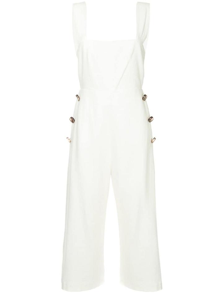 C & M Cropped Jumpsuit - White