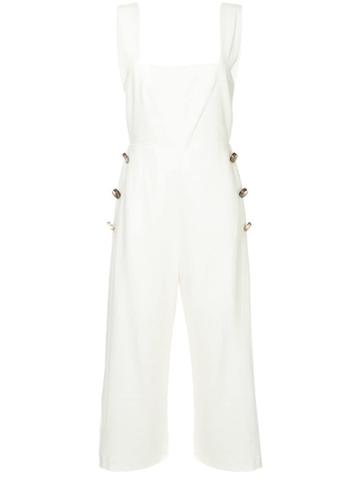 C & M Cropped Jumpsuit - White