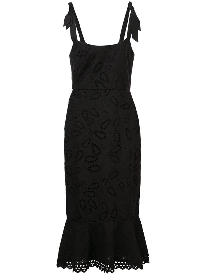 Saloni Rosie Midi Dress - Black
