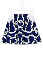 Kenzo Kids - Printed Skirt - Kids - Cotton - 14 Yrs, Blue