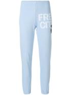 Freecity Logo Print Track Pants - Blue