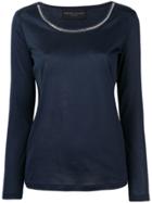 Fabiana Filippi Contrasting Collar Sweatshirt - Blue