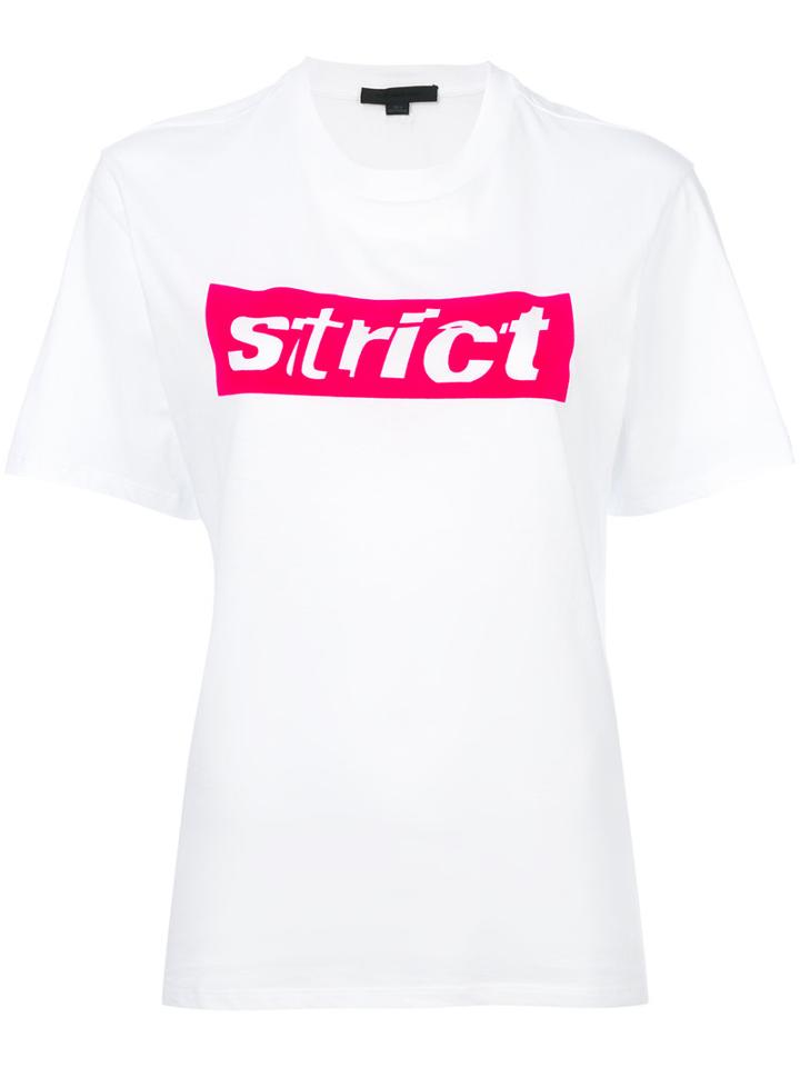 Alexander Wang - Strict Printed T-shirt - Women - Cotton - S, White, Cotton