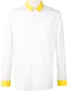 F.s.z Contrast Shirt, Men's, White, Cotton/wool