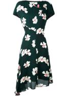 Marni Floral Asymmetric Dress, Women's, Size: 42, Green, Silk