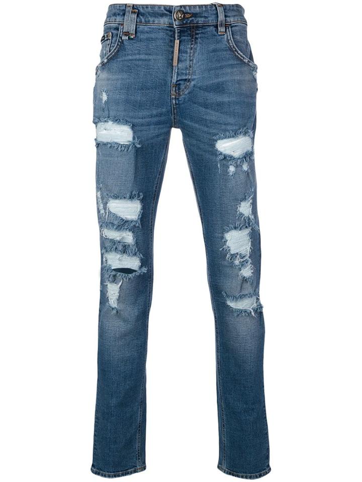 Philipp Plein Rockstar Straight Jeans - Blue