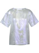 Wanda Nylon Sue Iridescent T-shirt, Women's, Size: 36, Grey, Silk/polyester