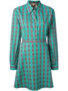 No21 Check Print Flared Shirt Dress