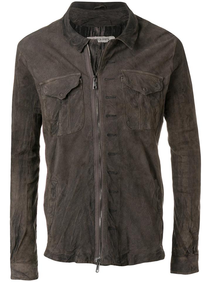 Giorgio Brato Creased Asymmetric Jacket - Grey